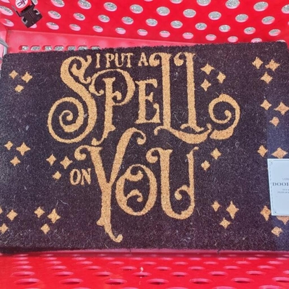 Halloween Doormat – “I Put a Spell on You” Witchy Welcome Mat for Front Porch